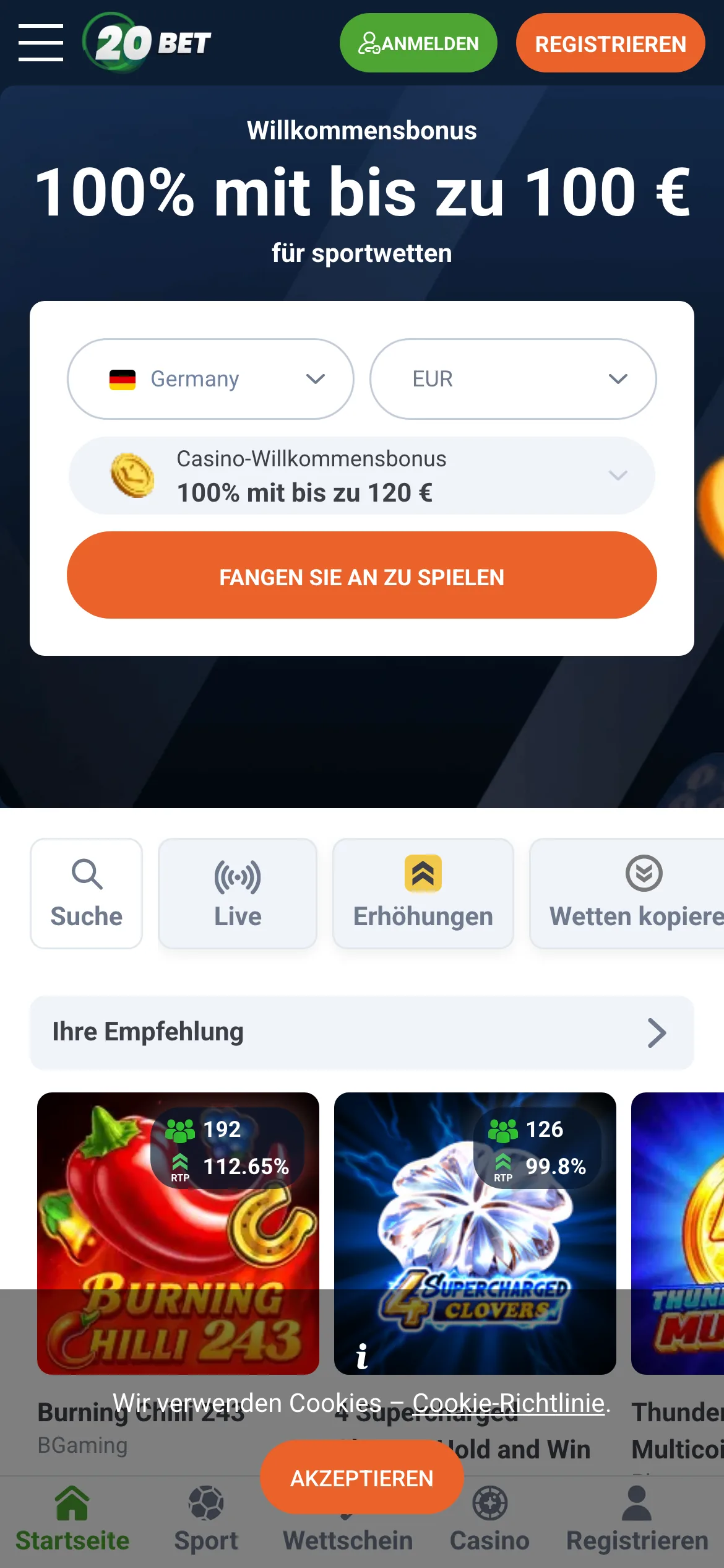 20Bet — mobile-homepage