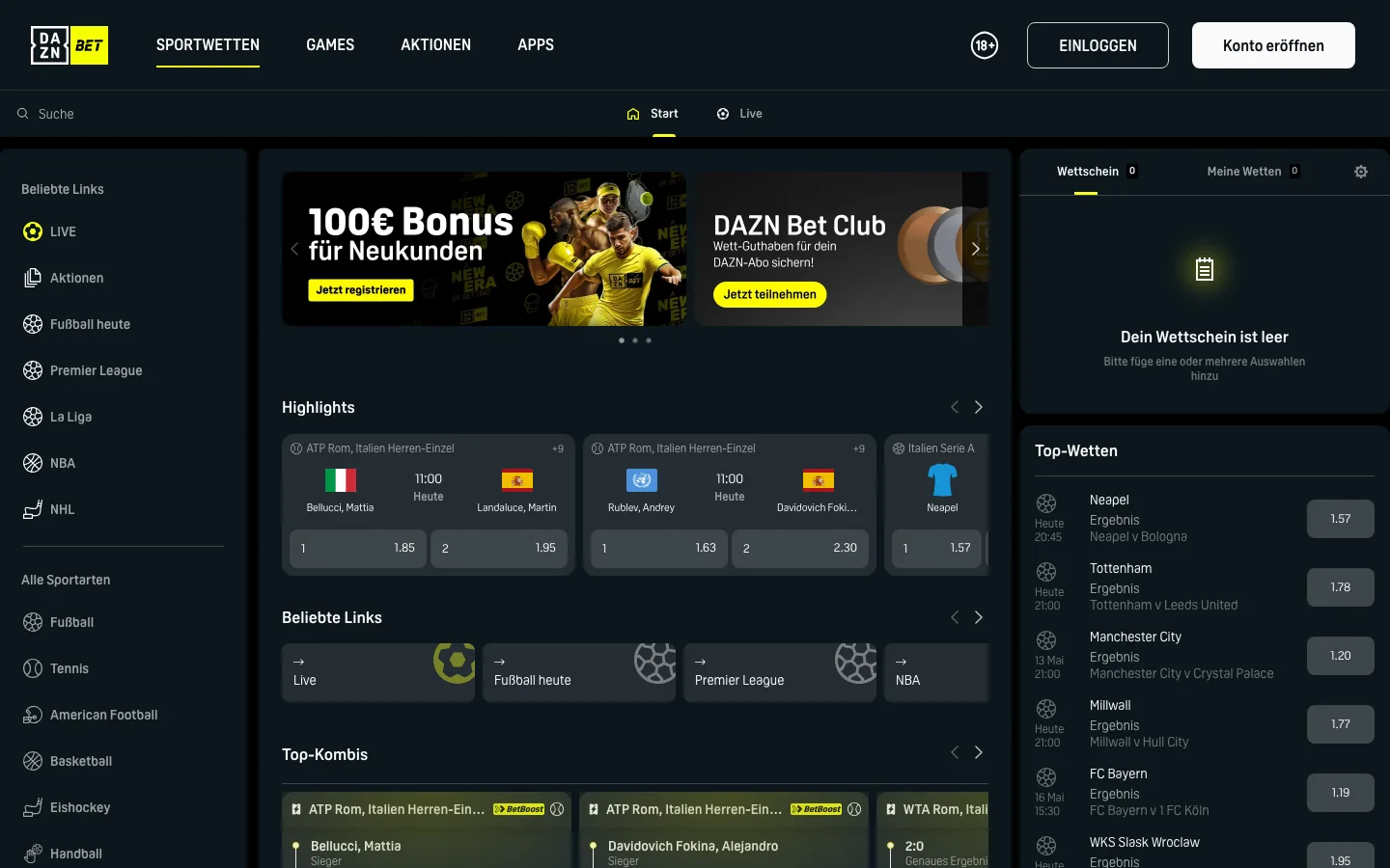 DAZN Bet — hero