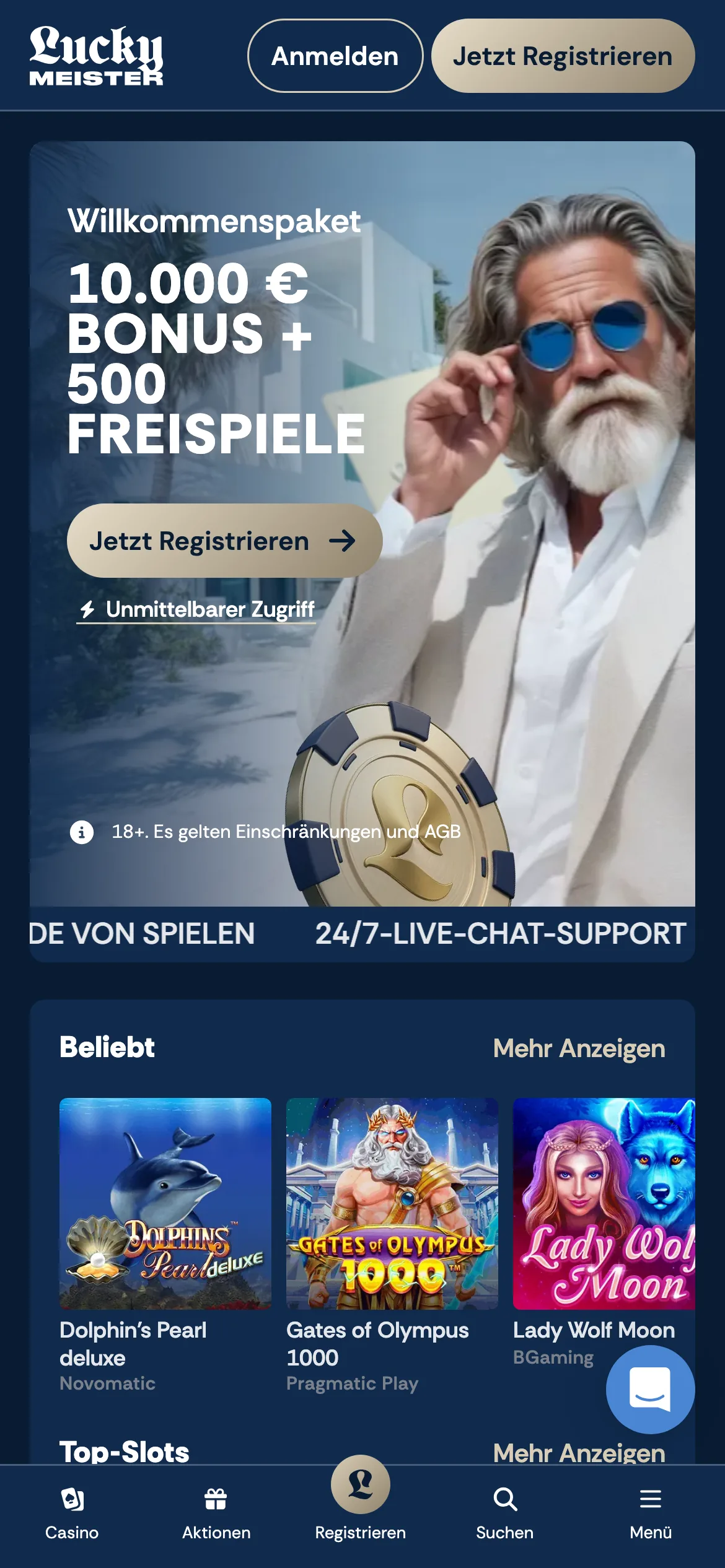 LuckyMeister — mobile-homepage