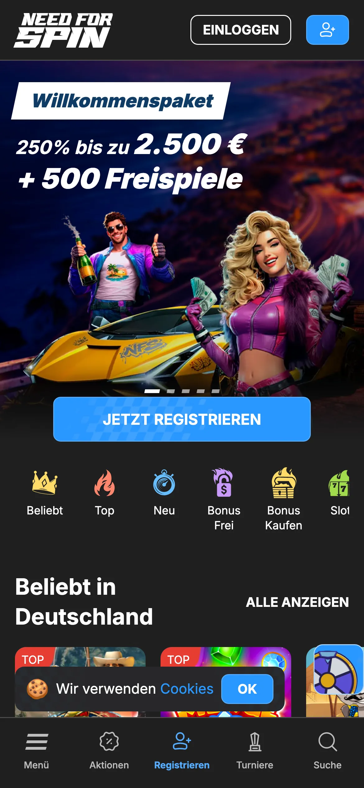 Need For Spin — mobile-homepage