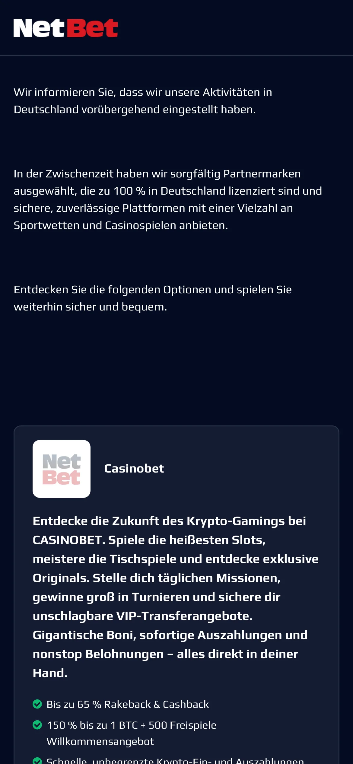 NetBet — mobile-homepage