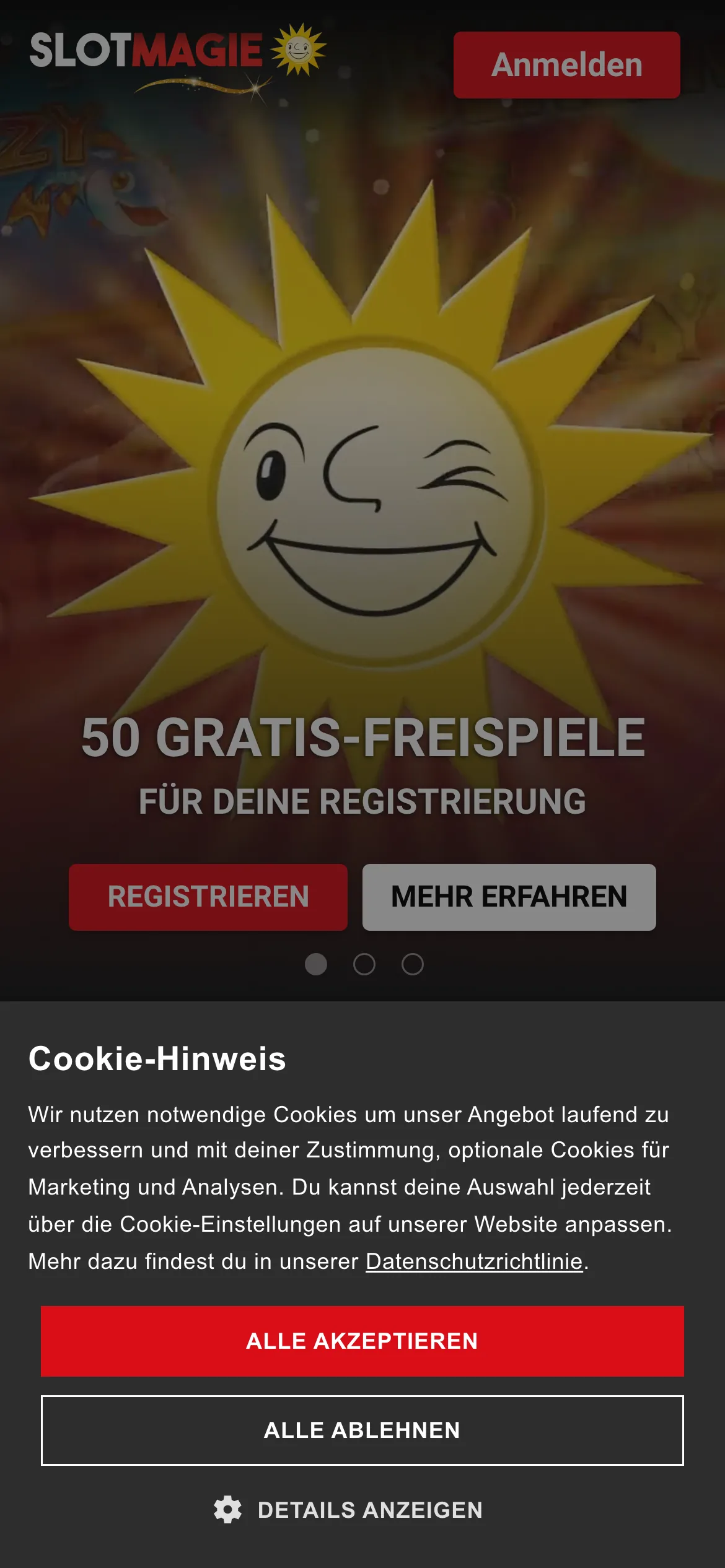 SlotMagie — mobile-homepage