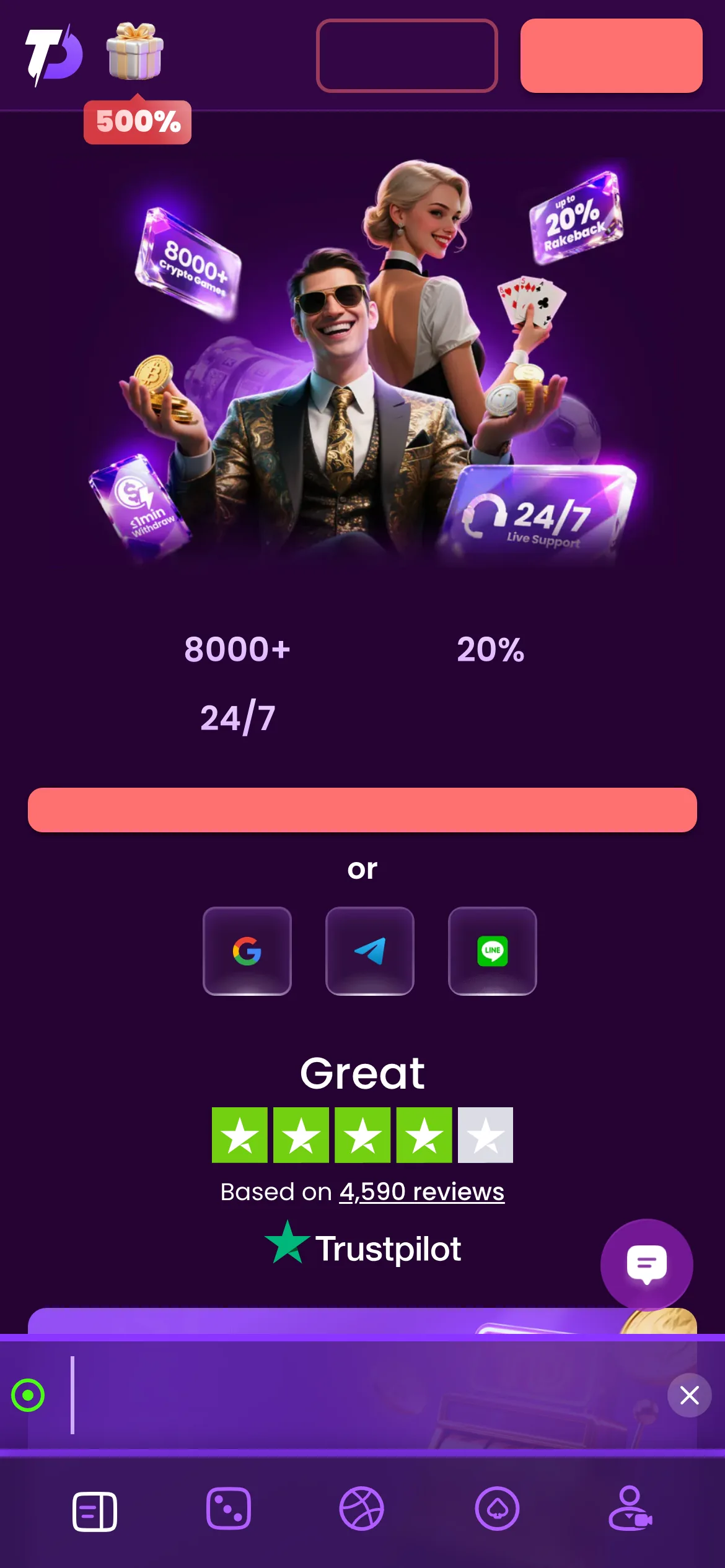 TrustDice — mobile-homepage
