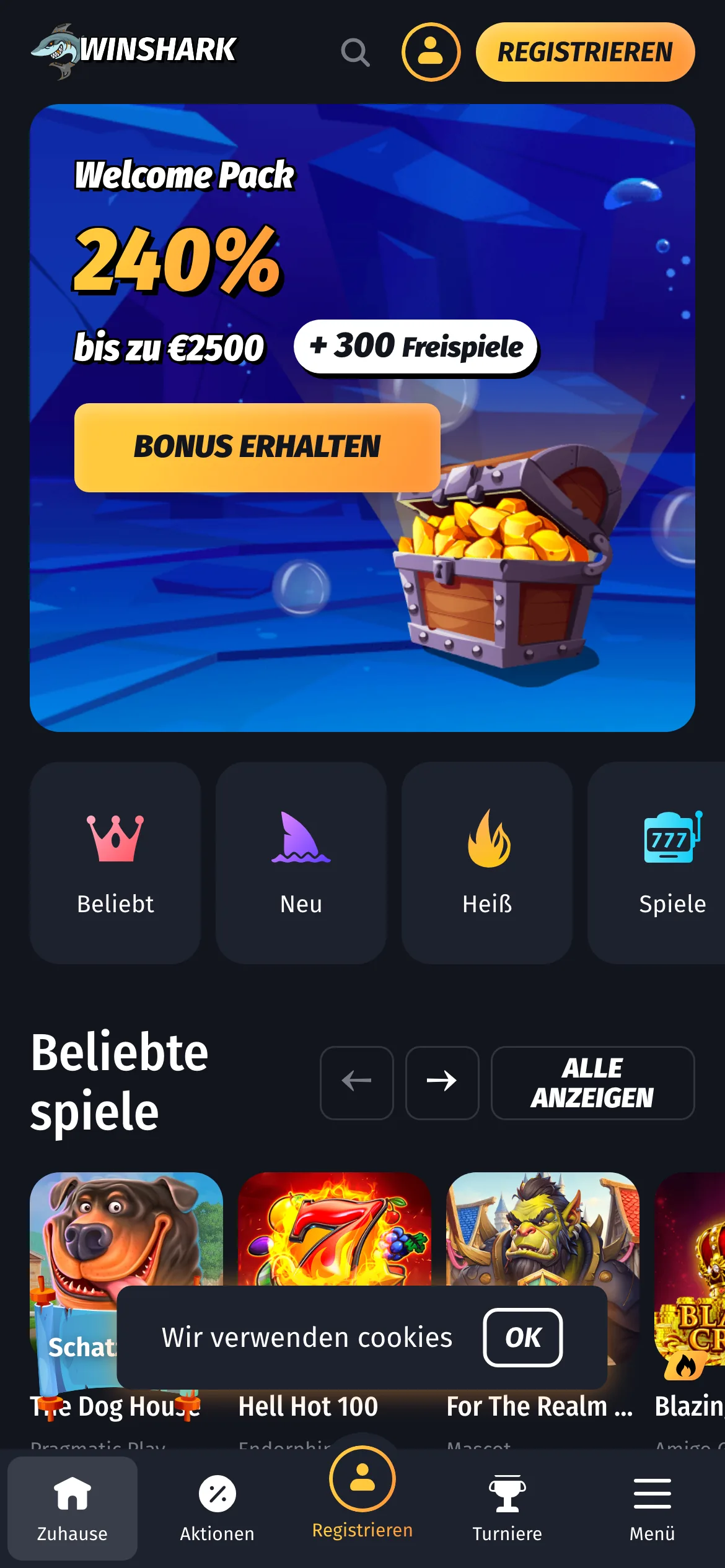 Winshark — mobile-homepage